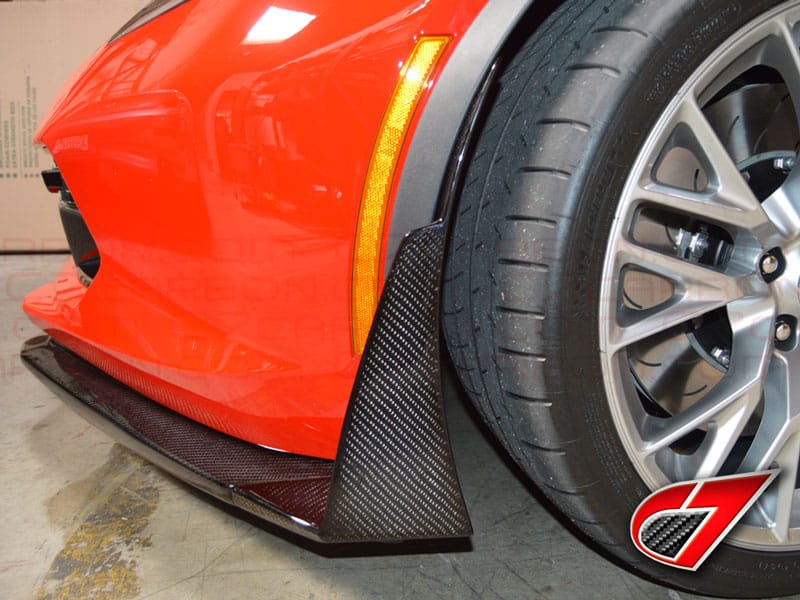 Corvette C7 Z07 Style Front Splitter Winglets - Image 2