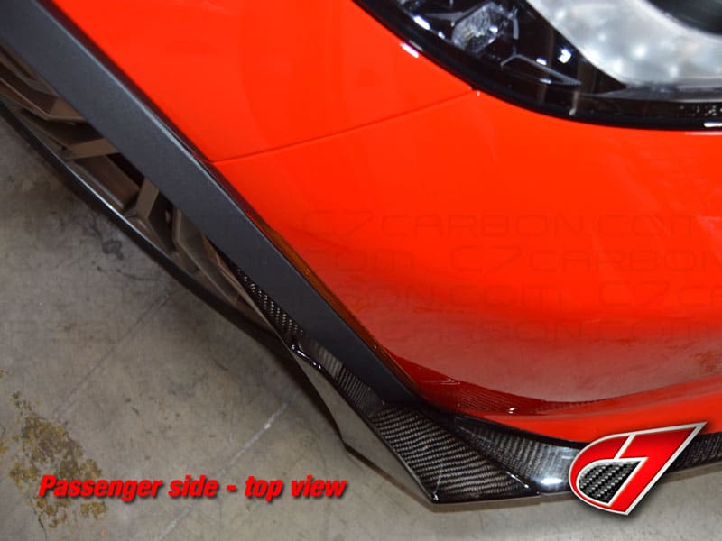 Corvette C7 Z07 Style Front Splitter Winglets - Image 4