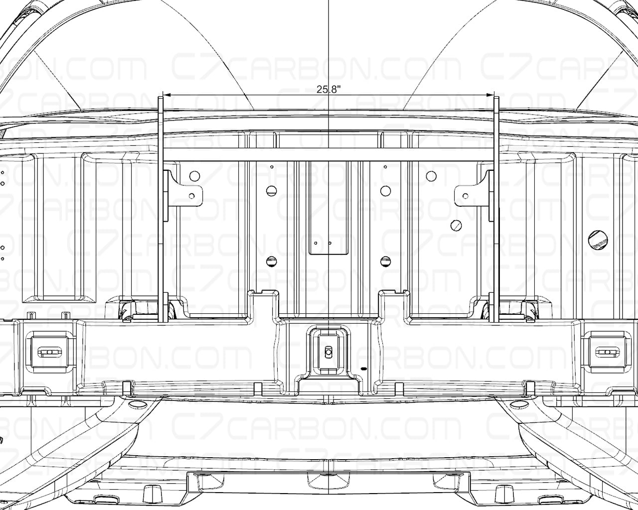 Corvette C5 | Chassis Mount For Spoiler Rear Wing - Image 3