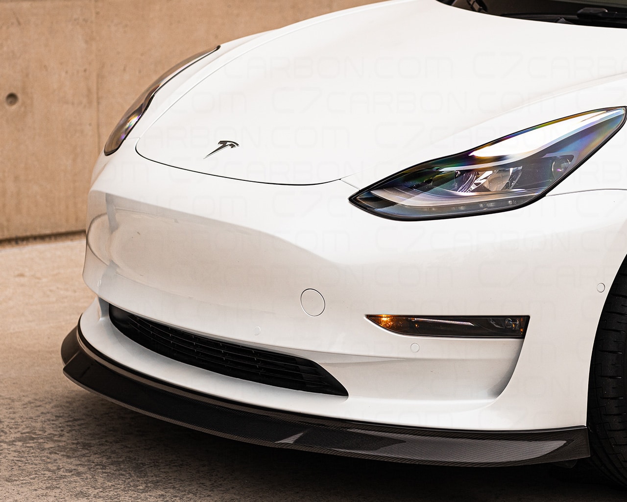 Tesla Model 3 Front Splitter Lip Spoiler | Cyber Alpha