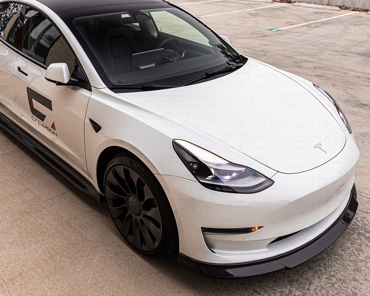 Tesla Model 3 Front Splitter Lip Spoiler | Cyber Alpha - Image 4